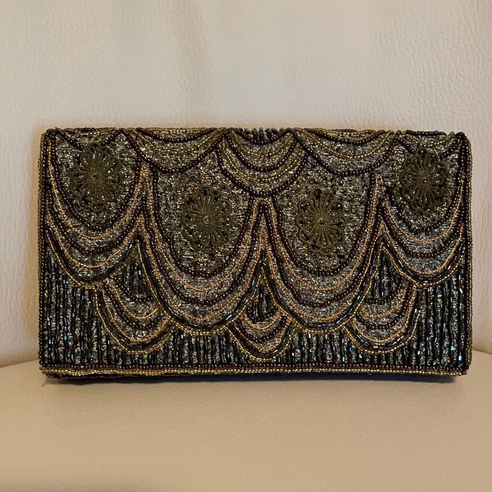 Beaded Evening Bag w/ chain strap by Bechamel
